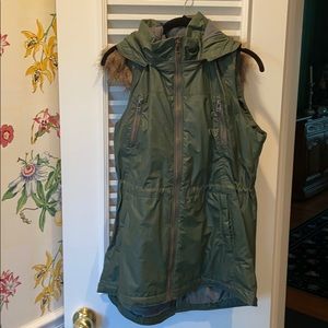 Army Green Hooded Athleta vest